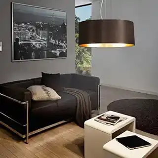 Eglo lampa wisząca Maserlo 31608 cappuccino tekstylna 53 cm