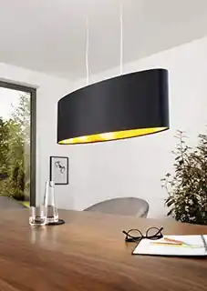 Eglo lampa wisząca Maserlo 31611 złoto czarna tkanina nowoczesna