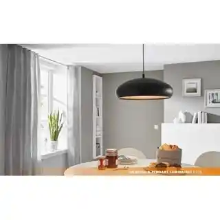 Eglo lampa wisząca Mogano 1 94605, chrom, abażur tekstylny, nowoczesny design