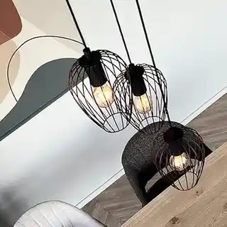 Eglo lampa wisząca Newtown czarna 3-punktowa okrągła, model 49479