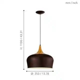 Eglo lampa wisząca Obregon 95385 chrom szklany klosz nowoczesny design
