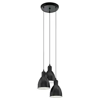 Eglo lampa wisząca Priddy 49465, chrom, tekstylne klosze, nowoczesny design