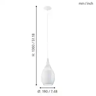 Eglo lampa wisząca Razoni 92251 chrom, nowoczesny design, energooszczędne LED, regulowana wysokość