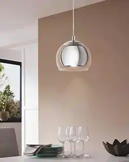 Eglo lampa wisząca Rocamar chrom, 1-punktowa, nowoczesny design, numer 94592