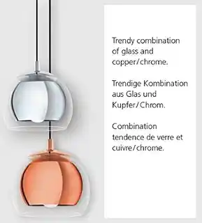 Eglo lampa wisząca Rocamar chrom, 1-punktowa, nowoczesny design, numer 94592