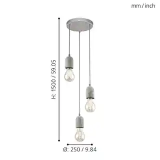 Eglo lampa wisząca Silvares 95523 chrom, nowoczesny design, regulowany łańcuch, energooszczędne źródło światła