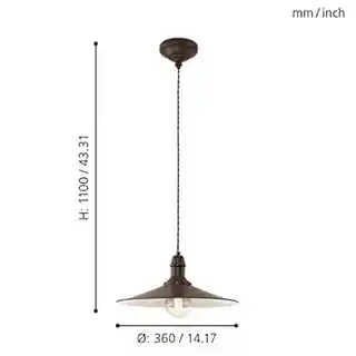 Eglo Lampa wisząca STOCKBURY 49456