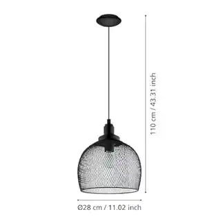 Eglo lampa wisząca Straiton 49736 chrom szkło nowoczesny design