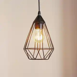 Eglo lampa wisząca Tarbes, 1-punktowa, czarna, 17,5 cm, nowoczesny design, model 94187