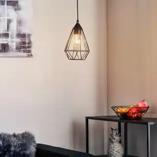 Eglo lampa wisząca Tarbes, 1-punktowa, czarna, 17,5 cm, nowoczesny design, model 94187