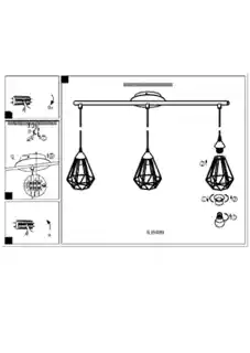 Eglo lampa wisząca TARBES 94195, chrom, szklany klosz, nowoczesny design
