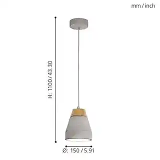 Eglo lampa wisząca Tarega 95525 chrom tekstylne abażury nowoczesny design