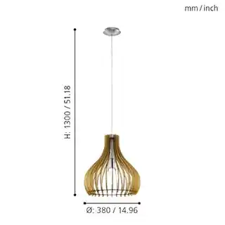 Eglo lampa wisząca TINDORI 96258, chrom, tekstylne klosze, nowoczesny design