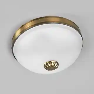 Eglo plafon Imperial 82741, antyczny styl, metalowa konstrukcja, biały klosz, nowoczesny design