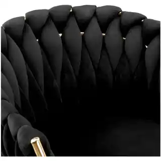 Ehokery Krzesło Cofton Gold Velvet Czarny