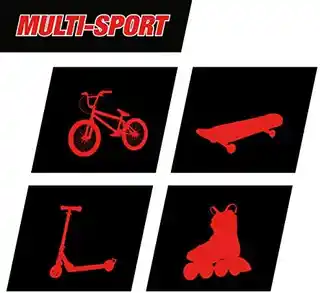 Eight Ball Skate Helmet MULTI809, rozmiar 52-56cm, kask na rolki, ochronny, wentylowany, kolor wielokolorowy