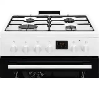 Electrolux 600 LKK660222W Pieczenie parowe Termoobieg Kuchnia gazowo-elektryczna
