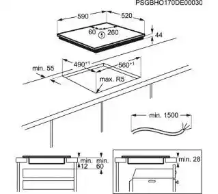 Electrolux 600 Slim-fit CIV634 59cm Płyta indukcyjna