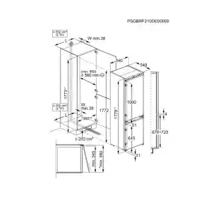 Electrolux 900 ENV9MC18S Zamrażarka No Frost 177,2cm Lodówka do zabudowy