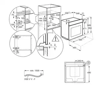 Electrolux LOB9S3XZ Termoobieg Termosonda Zdalne sterowanie Czarny Piekarnik elektryczny parowy