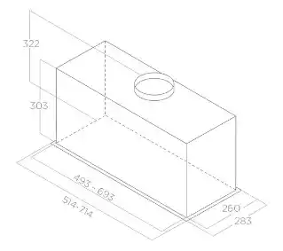 Elica LANE SENSOR IX/A/52 Inox Okap wkład