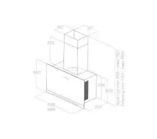 Elica Okap APLOMB BL/A/90 czarne szkło PRF0166939