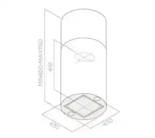 Elica Okap tubowy cylindryczny Tube Pro Island IX/A/43 PRF0044794B