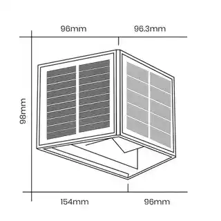 Elight Kinkiet zewnętrzny solarny Wings EKO9097 Czarny