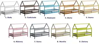 Elior Białe łóżko domek z drewna sosnowego - Cubis 3X 200x90 cm