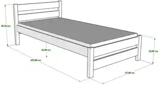 Elior Białe młodzieżowe łóżko pojedyncze z 2 szufladami - Doria 4X 200x90 cm