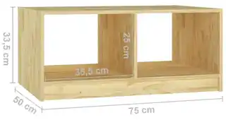 Elior Drewniany prostokątny stolik kawowy - Lacar 3X