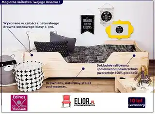 Elior Łóżko drewniane Ornelo 2X