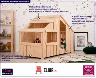 Elior Łóżko dziecięce domek - Rusti 3X