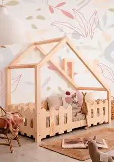 Elior Łóżko dziecięce domek z barierką ochronną - Emily