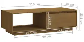 Elior Nowoczesny stolik kawowy z uchylną szafką miodowy dąb - Kokarex 3X