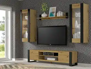 Elior Prostokątna ława dąb artisan - Lyra 10X