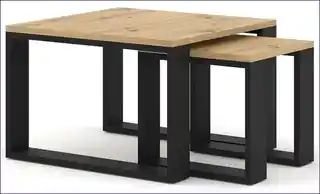 Elior Zestaw stolików kawowych dąb artisan - Everol 14X