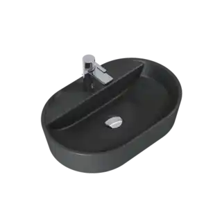 Elita Babette Umywalka nablatowa 61,2x41,2 cm ceram anthracite matt 145104