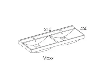 Elita Elita Maxxi umywalka meblowa biała 121x46x5cm 145825