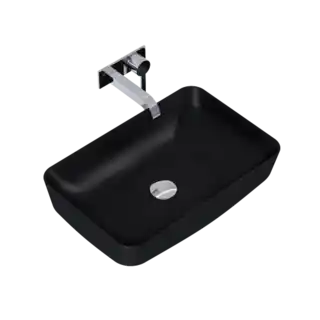 Elita Nomia Umywalka nablatowa 50x39 cm ceram black matt 145291