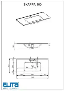 Elita UMYWALKA SKAPPA 100 101,0 x 1,80 x 46,60cm 145855