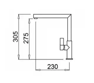 Elleci bateria kuchenna ARES G40 czarny, model MGKC0240 C02, chromowana, wysoka, z wylewką obrotową