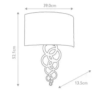Elstead Lighting kinkiet Curtis duży chrom, abażur kości słoniowej, model Curtis Large PC