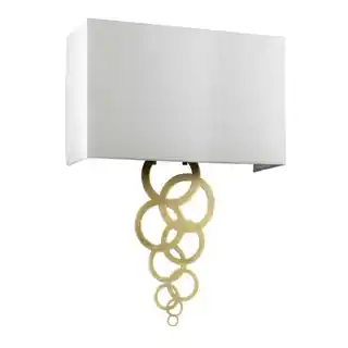 Elstead Lighting kinkiet Rosa, postarzały mosiądz, duży, abażur kości słoniowej