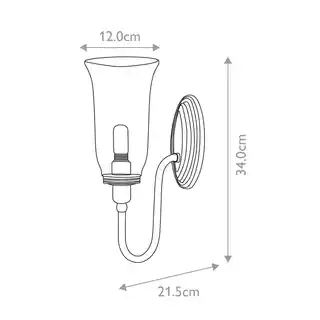 Elstead Lighting Blake Bath Blake2 PB IP44 kinkiet łazienkowy chrom, polerowany mosiądz, nowoczesny, wodoodporny, ściemnialny