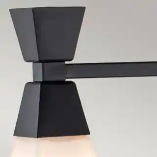 Elstead Lighting Kinkiet Bowtie 3 czarny, biały klosz, model BOWTIE-3-MB