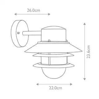 Elstead Lighting Kinkiet zewnętrzny Copenhagen IP44 srebrny, oprawa aluminiowa, nowoczesny design