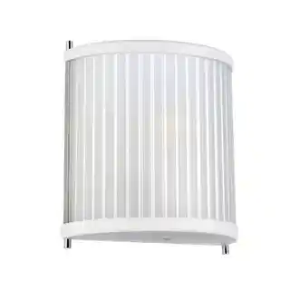 Elstead Lighting kinkiet Corona satynowa biel, polerowany nikiel, model DL-CORONA1-WPN