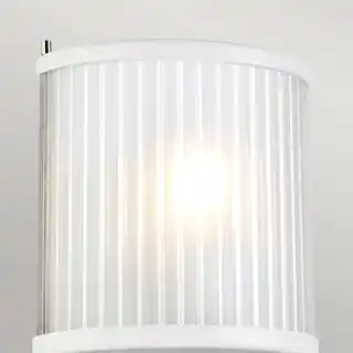 Elstead Lighting kinkiet Corona satynowa biel, polerowany nikiel, model DL-CORONA1-WPN