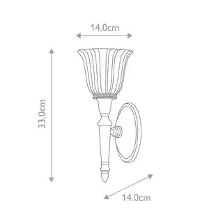 Elstead kinkiet DRYDEN BATH/DRYDEN1 PC IP44